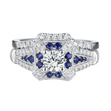Precious Diamond Engagement Ring S201828A and Band Set S201828B