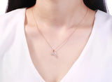 Rose Gold Halo Ring S2012156 and Rose Gold Halo Pendant S2012157