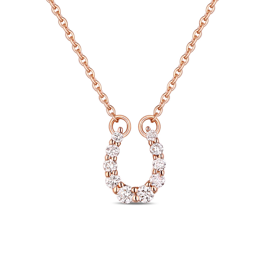 Rose Gold Diamond Horseshoe Pendant - S2012138
