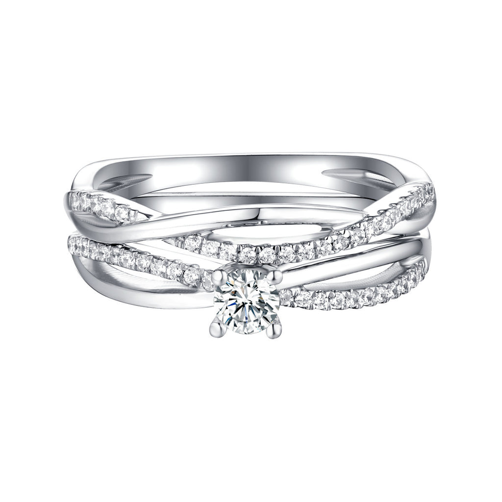 Beau Diamond Engagement Ring S201861A and Band Set S201861B