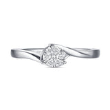 White Gold Diamond Cluster Ring - S2012147
