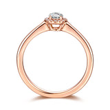 Rose Gold Halo Ring S2012156 and Rose Gold Halo Pendant S2012157