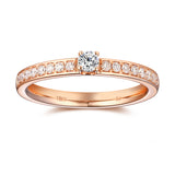 Rose Gold Diamond Promise Solitaire Ring - S2012166