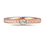 Rose Gold Diamond Promise Solitaire Ring - S2012166