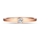 Rose Gold Diamond Solitiare Promise Ring - S2012169