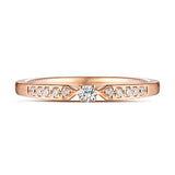 Rose Gold Diamond Solitaire Plus Promise Ring - S2012170