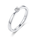 White Gold Diamond Solitaire Promise Ring - S2012171