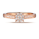 Rose Gold Diamond Cluster Promise Ring - S2012172
