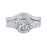 Round Engagement Ring S201595A and Band Set S201595B