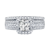 Cushion Cut Diamond Engagement Ring S201610A and Band Set S201610B