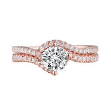 Round Diamond Engagement Ring S201629A and Band Set S201629B