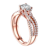 Round Diamond Engagement Ring S201627A and Band Set S201627B