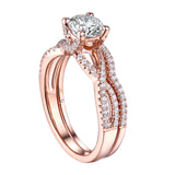 Round Diamond Engagement Ring S201625A and Band S201625B