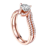 Round Diamond Engagement Ring S201629A and Band Set S201629B