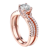 Round Diamond Engagement Ring S201626A and Band Set S201626B