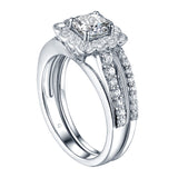 Cushion Cut Engagement Ring S201607A and Band Set S201607B
