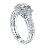 Cushion Cut Engagement Ring S201600A and Band Set S201600B