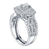 Cushion Cut Engagement Ring S201605A and Band Set S201605B
