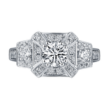 Taj Engagement Ring SV0222A and Wedding Ring SV0222B Set