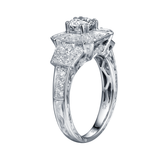 Taj Engagement Ring SV0222A and Wedding Ring SV0222B Set