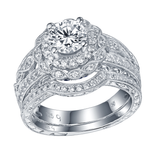 Renaissance Engagement Ring SV0223A and Band Sv0223B Set