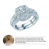 Renaissance Engagement Ring SV0228A and Band SV0228B Set