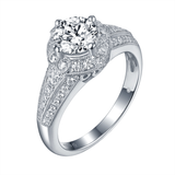 Taj Engagement Ring SV0231A and Wedding Ring SV0231B Set