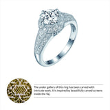 Taj Engagement Ring SV0231A and Wedding Ring SV0231B Set