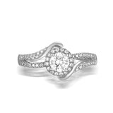 Modern Engagement Ring S201794A and Band Set S201794B