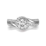 Modern Engagement Ring S201796A and Band Set S201796B