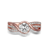 Modern Engagement Ring S201800A and Band Set S201800B