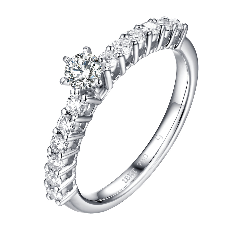 Beau Diamond Engagement Ring S2012009A and Band Set S2012009B