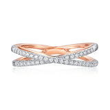 Rose Gold and White Gold Fashion Diamond Ring - S2012190