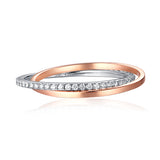 Rose Gold and White Gold Diamond Fashion Ring - S2012202