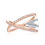 Rose Gold and White Gold Diamond Fashion Ring - S2012205