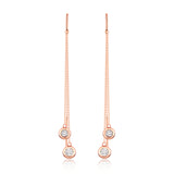 Rose Gold Diamond Drop Earrings - S2012236