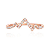 Rose Gold Diamond Heart Beat Ring - S2012253