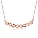 Rose Gold Bezel Set Diamond Necklace - S2012263