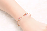 18KT Rose Gold Fashion Diamond Leaf Bracelet - S2012275