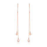 Rose Gold Diamond Drop Earrings - S2012293