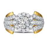 Mystere Halos Round Engagement Ring S2012675A and Band Set S2012675B