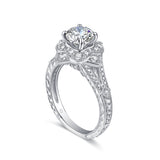 Halos Round Engagement Ring S2012681A and Band Set S2012681B