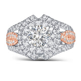 Halos Round Engagement Ring S2012683A and Band Set S2012683B