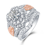 Halos Round Engagement Ring S2012683A and Band Set S2012683B