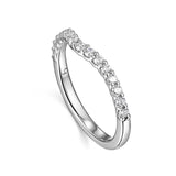 Two-tone Round Diamond Floral Engagement Ring S201520A and Band Set S201520B