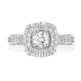 Round Diamond Halo Engagement Ring S201539 and Band Set S201539B