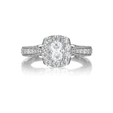 Cushion Cut Diamond Engagement Ring S20154A and Band Set S20154B