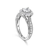 Cushion Cut Diamond Engagement Ring S20154A and Band Set S20154B