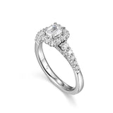 Cushion Cut Diamond Engagement Ring S20159A and Band Set S20159B