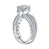 White Gold Round Engagement Ring S201634A and Band S201634B